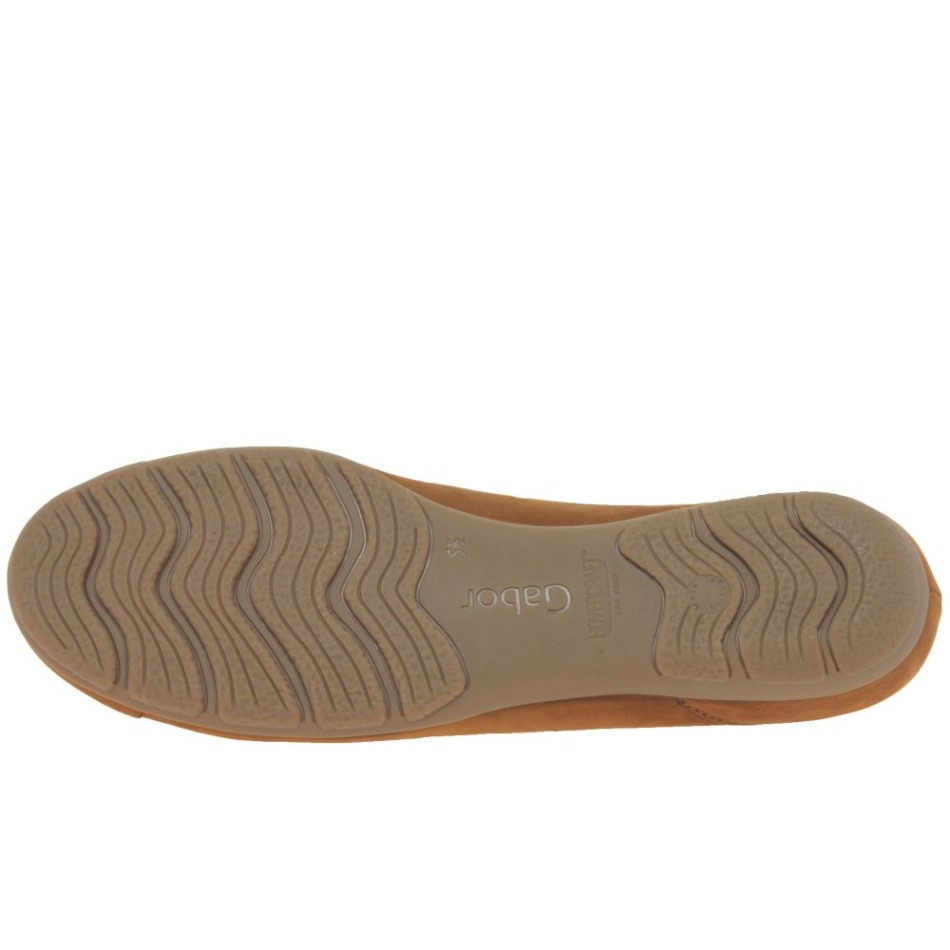 Brandy Nubuck Gabor | Chaussures Décontractées Exclusives à Volants Pour Femmes Avec Détails Perforés